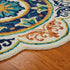 6' Ivory Round Wool Geometric Hand Tufted Area Rug