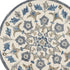 4’ Round Blue Floral Oasis Area Rug