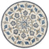 4’ Round Blue Floral Oasis Area Rug