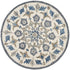 4’ Round Blue Floral Oasis Area Rug