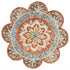 4' Blue Round Wool Floral Hand Tufted Area Rug