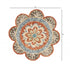 4’ Round Orange Scalloped Edge Area Rug