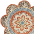 4’ Round Orange Scalloped Edge Area Rug