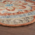 4' Blue Round Wool Floral Hand Tufted Area Rug