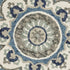 4’ Round Blue Modern Floral Area Rug