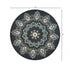 6’ Round Black Floral Paradise Area Rug