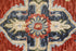 5’ X 7’ Red And Blue Floral Medallion Area Rug