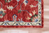 5’ X 7’ Red And Blue Floral Medallion Area Rug