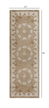 2’ X 4’ Tan Retro Modern Medallion Hearth Rug