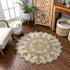 2’ X 7’ Tan Retro Modern Medallion Runner Rug