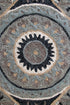 3’ Round Gray Geometric Medallion Area Rug