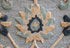 2’ X 4’ Blue And Beige Floral Hearth Rug