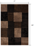 10' Brown Checkered Power Loom Runner Rug