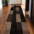 2’ X 15’ Brown Geometric Blocks Runner Rug