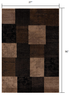 2’ X 15’ Brown Geometric Blocks Runner Rug