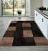 2’ X 15’ Brown Geometric Blocks Runner Rug