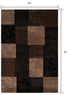 10' Brown Checkered Power Loom Runner Rug