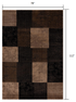 2’ X 15’ Brown Geometric Blocks Runner Rug