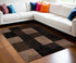 2’ X 15’ Brown Geometric Blocks Runner Rug