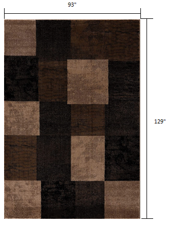 2’ X 15’ Brown Geometric Blocks Runner Rug