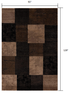 10' Brown Checkered Power Loom Runner Rug