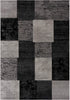 5' X 7' Gray Checkered Dhurrie Area Rug