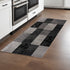 5' X 7' Gray Checkered Dhurrie Area Rug