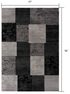 10' Gray Checkered Power Loom Runner Rug