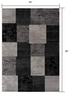 5' X 7' Gray Checkered Dhurrie Area Rug