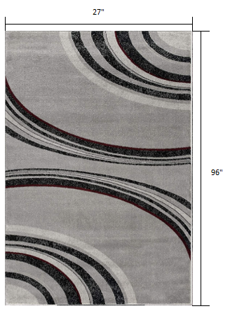 6' X 9' Gray Abstract Dhurrie Area Rug