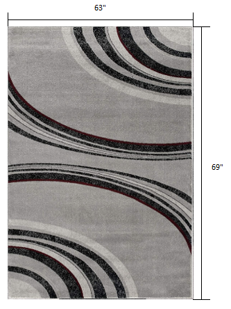 6' X 9' Gray Abstract Dhurrie Area Rug