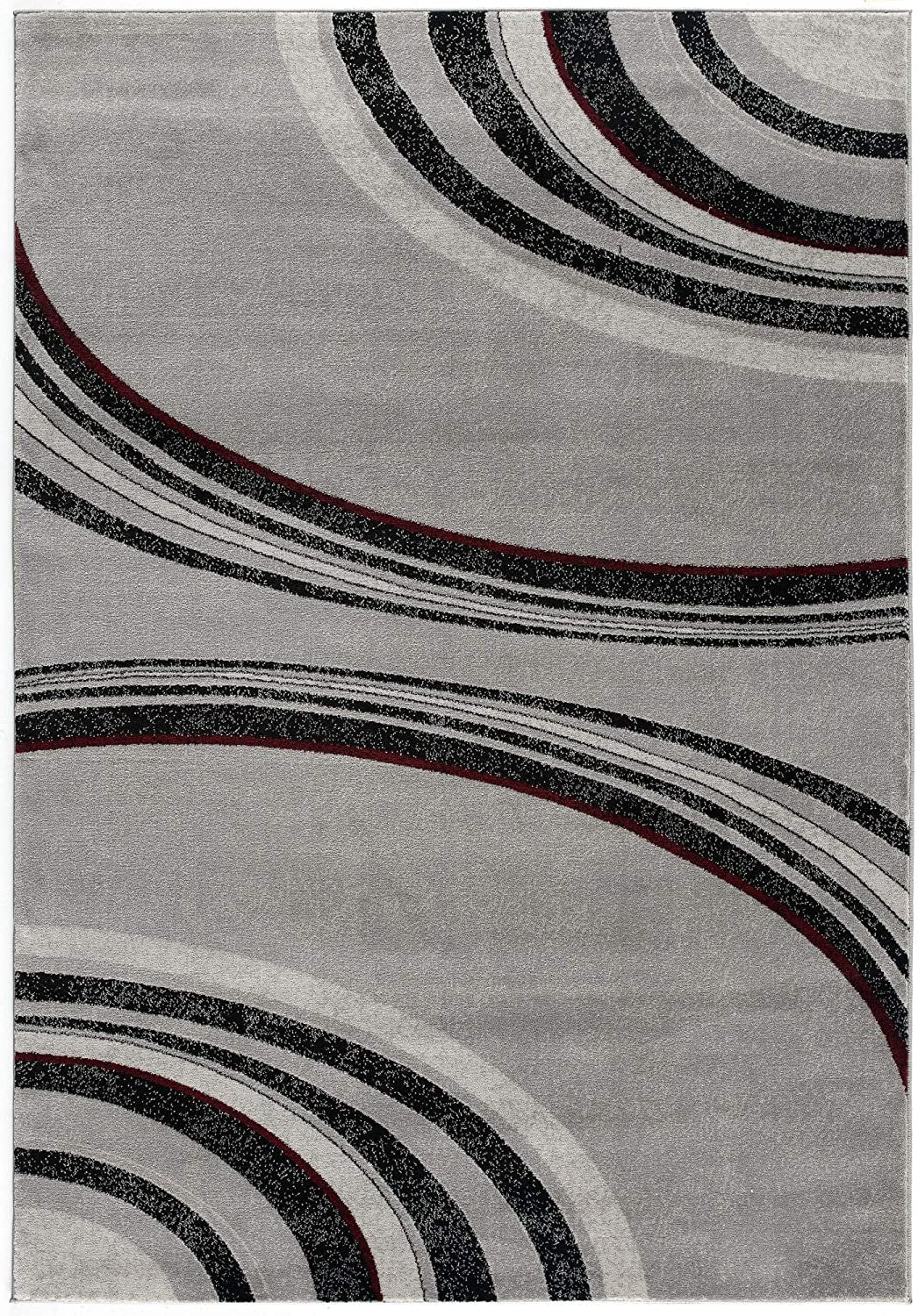 6' X 9' Gray Abstract Dhurrie Area Rug