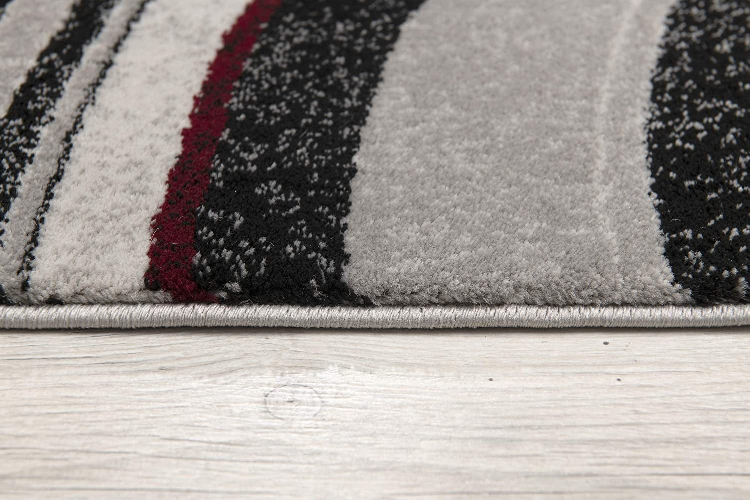 10' Gray Abstract Power Loom Runner Rug