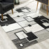 10' Gray Abstract Power Loom Runner Rug