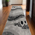 8' X 10' Gray Abstract Dhurrie Area Rug