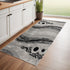 8' X 10' Gray Abstract Dhurrie Area Rug