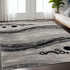 8' X 10' Gray Abstract Dhurrie Area Rug