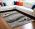 8' X 10' Gray Abstract Dhurrie Area Rug