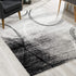 10' Gray Abstract Power Loom Runner Rug