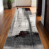 7’ X 9’ Gray And Burgundy Abstract Area Rug