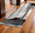 7’ X 9’ Gray And Burgundy Abstract Area Rug