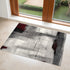 7’ X 9’ Gray And Burgundy Abstract Area Rug