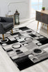 10' Gray Abstract Power Loom Runner Rug