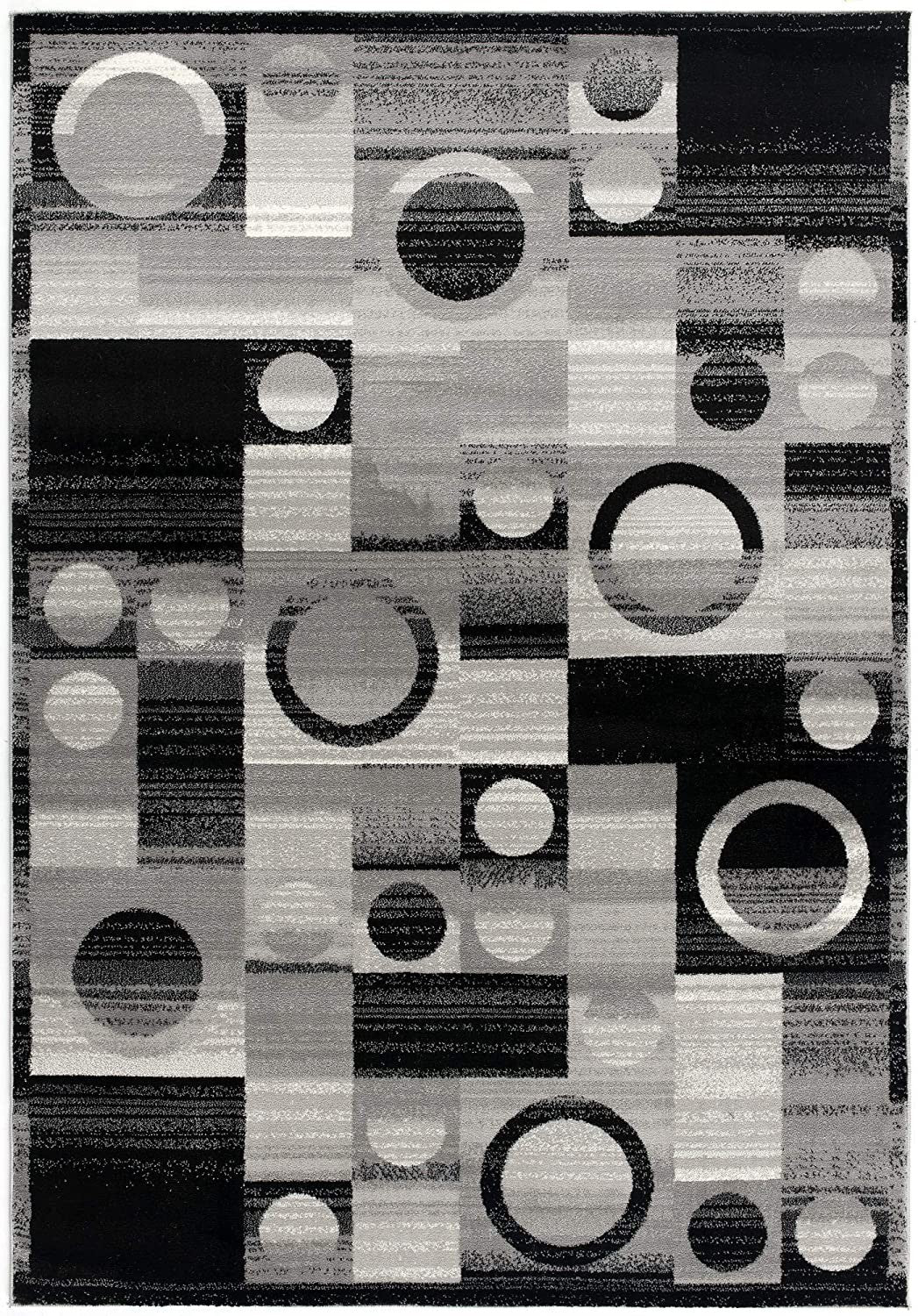 10' Gray Abstract Power Loom Runner Rug