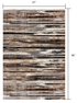 2’ X 6’ Beige Rustic Strokes Area Rug