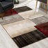 6' X 9' Brown Abstract Dhurrie Area Rug