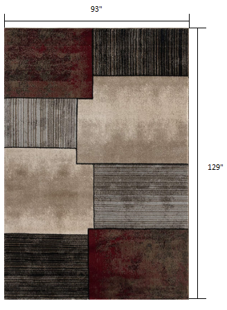 6' X 9' Brown Abstract Dhurrie Area Rug