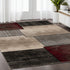 6' X 9' Brown Abstract Dhurrie Area Rug