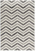 3' X 5' Gray Chevron Power Loom Area Rug