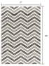 3' X 5' Gray Chevron Power Loom Area Rug